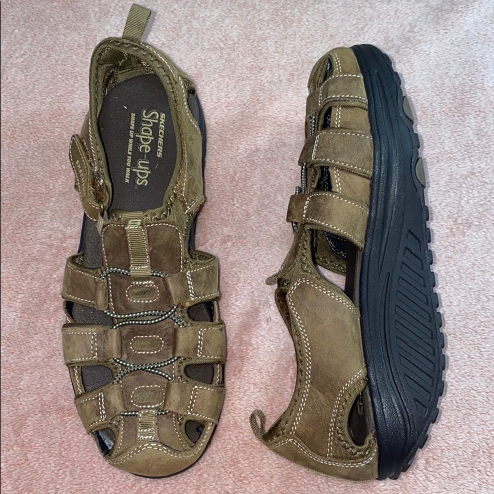 Skechers 11805 Shape-Ups Sandals Shoes Brown Women